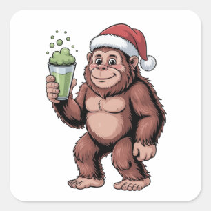 Sticker Carré Grand Noël Sasquatch amateur de Matcha