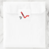 Sticker Carré Grand Ouverture Célébration Ciseaux Couper le ruba (Sac)