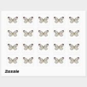 Sticker Carré Grand papillon blanc isolé PNG (Feuille)