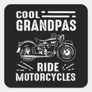 Sticker Carré Grand Père Biker