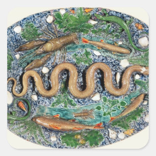 Sticker Carré Grand plat ovale moulé dans le soulagement