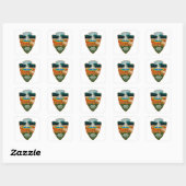 Sticker Carré Grand Prismatic Spring Yellowstone Arrowhead (Feuille)