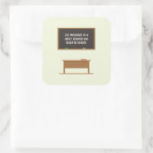 Sticker Carré Grand professeur Inspiration Citation Tableau de b (Sac)