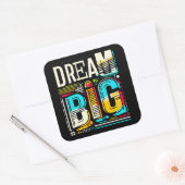 Sticker Carré grand rêve coloré (Enveloppe)