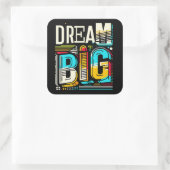 Sticker Carré grand rêve coloré (Sac)