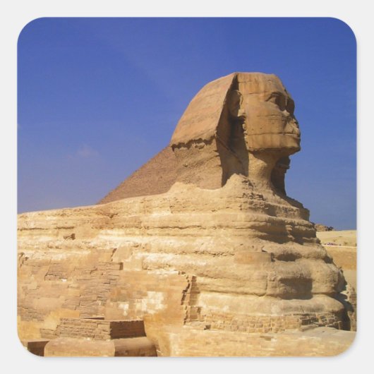 Sticker Carré Grand Sphinx de Gizeh, Egypte (Devant)