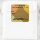 Sticker Carré Grande géocache lable (Sac)