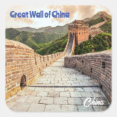 Sticker Carré Grande Muraille de Chine (Devant)