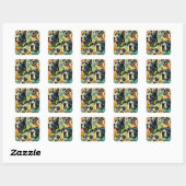 Sticker Carré Grande peinture Danse (Feuille)
