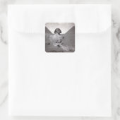 Sticker Carré Grande Sphinx & Nécropole des pyramides de Gizeh É (Sac)