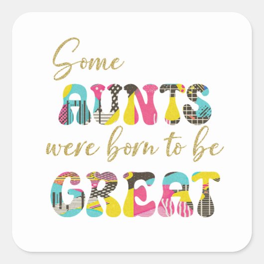 Sticker Carré Grande tante (Devant)