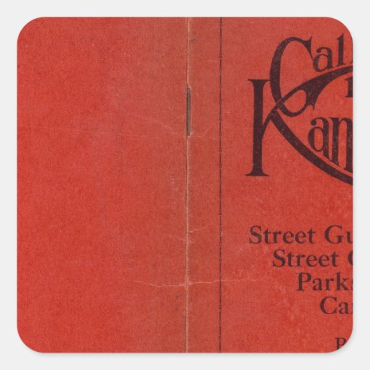 Sticker Carré Grande ville de Kansas (Devant)