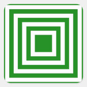 Sticker Carré Grandes Carrés vertes et blanches (Devant)
