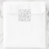Sticker Carré Grandes taches d'argent blanc simple (Sac)