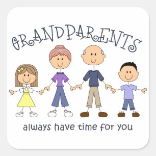 Sticker Carré Grands-parents