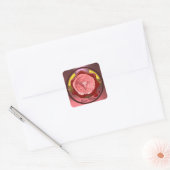 Sticker Carré GRAPE rose VINE ROUGE CIRE SEIGNE (Enveloppe)