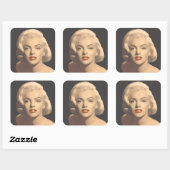 Sticker Carré Graphic Grey Marilyn (Feuille)