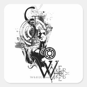 Sticker Carré Graphique bleu 2 de lanterne