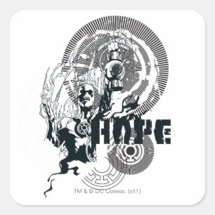 Sticker Carré Graphique bleu 4 de lanterne