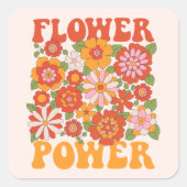 Sticker Carré Graphique d'alimentation super (Devant)