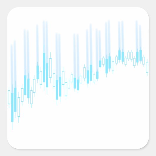 Sticker Carré Graphique de chandeliers (Devant)