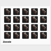 Sticker Carré Graphique de jonction de jonction d'Halloween sur (Feuille)