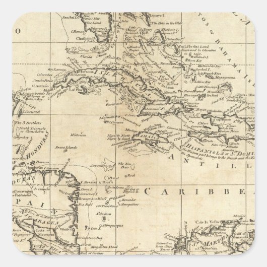 Sticker Carré Graphique des Antilles 2 (Devant)