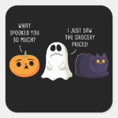 Sticker Carré Graphique d'inflation drôle pour Halloween et Than (Devant)
