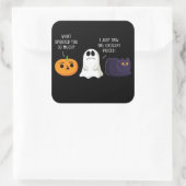 Sticker Carré Graphique d'inflation drôle pour Halloween et Than (Sac)