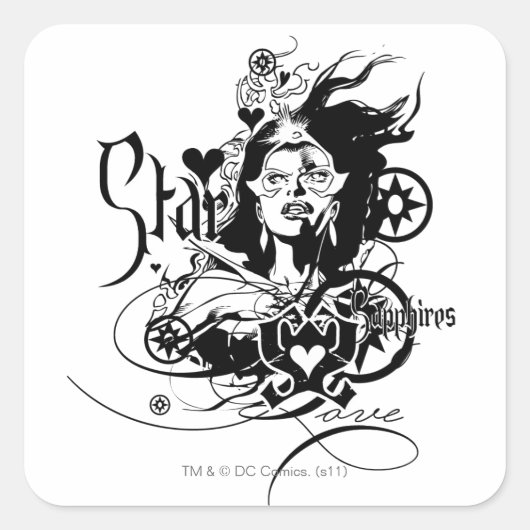 Sticker Carré Graphique Star Sapphire 7 (Devant)