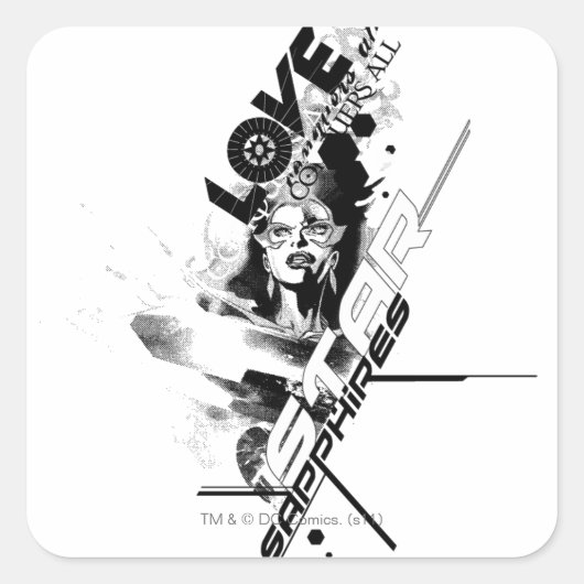 Sticker Carré Graphique Star Sapphire 9 (Devant)