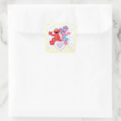 Sticker Carré Graphisme d'Abby et Elmo (Sac)