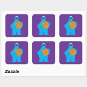 Sticker Carré Graphisme du monstre des cookies (Feuille)