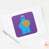 Sticker Carré Graphisme du monstre des cookies (Enveloppe)