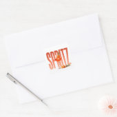 Sticker Carré Graphisme éditorial de cocktail de luxe Spritz (Enveloppe)