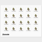 Sticker Carré Graphisme Halloween Zombie (Feuille)