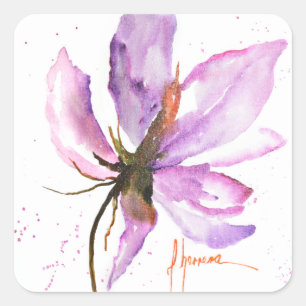 Sticker Carré Gras Floral IV