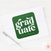 Sticker Carré Gras Moderne Type Vert Graduation (Enveloppe)