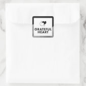 Sticker Carré Grateful Heart. Sticker. (Sac)