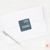 Sticker Carré Grateful Teal Typographic (Enveloppe)