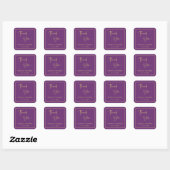 Sticker Carré Gratitude stylée : Mariage monogramme simple (Feuille)