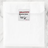 Sticker Carré Gravity Never Loses - Rock Escalade Design (Sac)