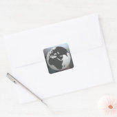 Sticker Carré Gray Earth Globe (Enveloppe)