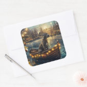 Sticker Carré Great Dane Christmas Festive Voyage (Enveloppe)