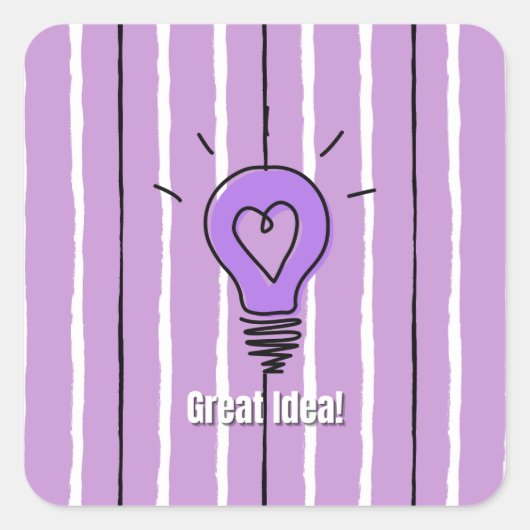 Sticker Carré Great Idea! (Devant)