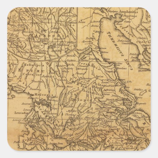 Sticker Carré Grèce antique 2 (Devant)