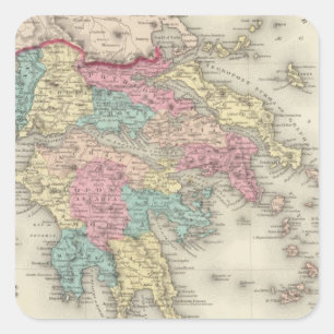 Sticker Carré Grèce Et République Ionienne