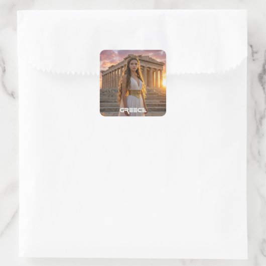 STICKER CARRÉ GREECE - ACROPOLIS (Sac)