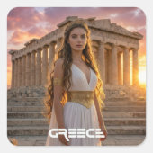 STICKER CARRÉ GREECE - ACROPOLIS (Devant)