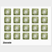 Sticker Carré Green Annabelle Hydrangea Wedding Enregistrer la d (Feuille)